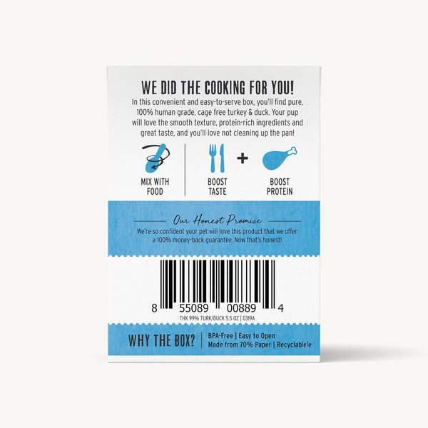 The Honest Kitchen Meal Booster - 99% Turkey & Duck Dog Food Topper