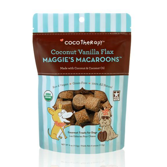 CocoTherapy Maggie's Macaroons Coconut Vanilla Flax Dog Treats