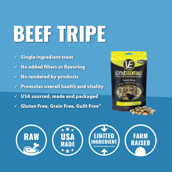 Vital Essentials Beef Tripe Freeze Dried Dog Treats