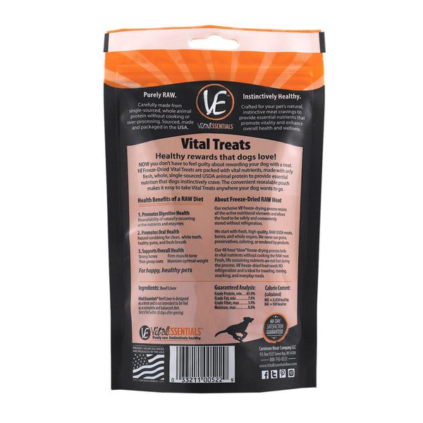 Vital Essentials Freeze Dried Beef Liver Dog Treats
