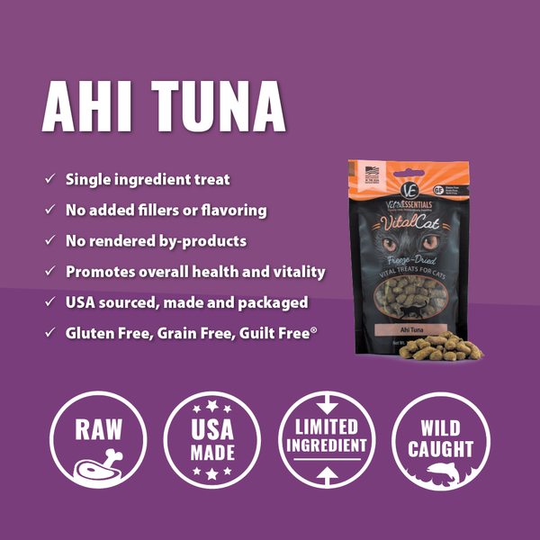 Vital Essentials Ahi Tuna Freeze Dried Cat Treats