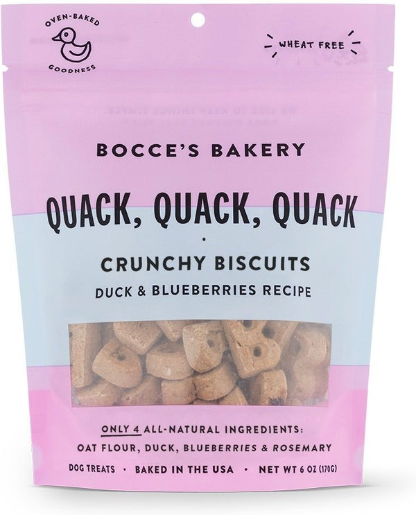 Bocce's Bakery Quack Quack Quack Crunchy Biscuits Dog Treats