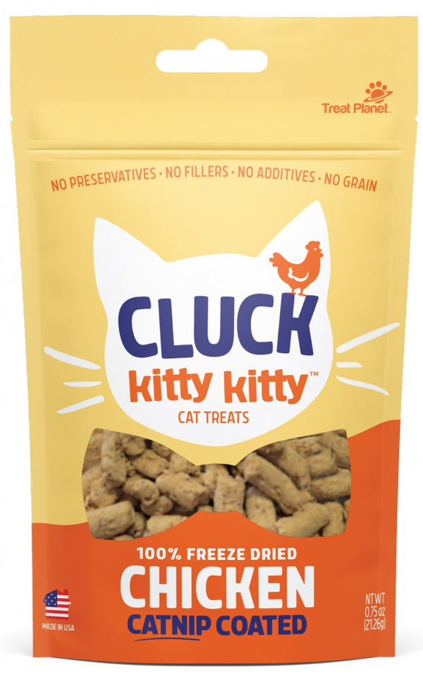 Etta Says Cluck Kitty Kitty Freeze Dried Chicken Catnip Coated Cat Treats