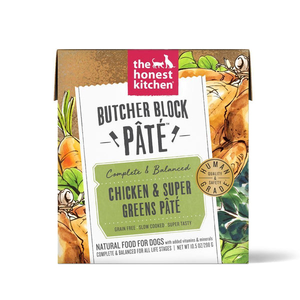 The Honest Kitchen Butcher Block Chicken & Super Greens Pate Dog Food