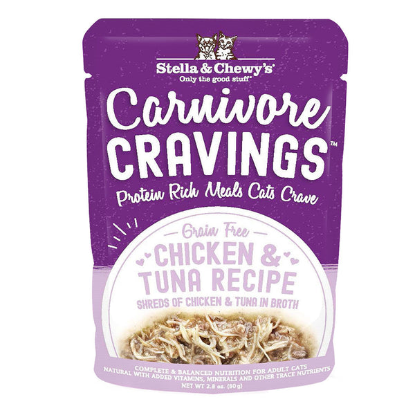 Stella & Chewy's Carnivore Cravings Grain Free Chicken & Tuna Recipe Pouch Cat Food
