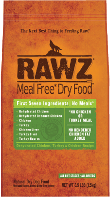 Rawz Dehydrated Chicken, Turkey & Chicken Dog Food