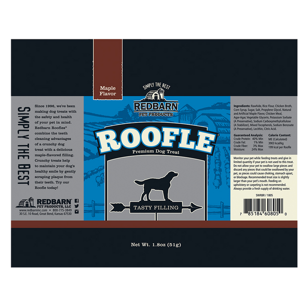 Redbarn Roofle Maple Flavor Dog Treats