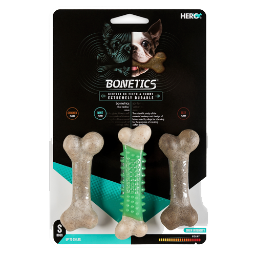 Hero Bonetics 3 Pack Combo Small Dog Chew Toy