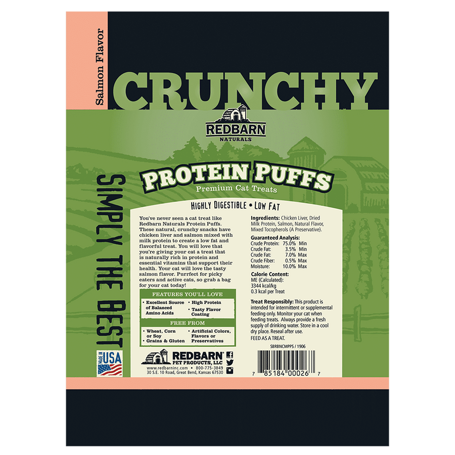 Redbarn Protein Puffs Salmon Cat Treats Pet Oasis