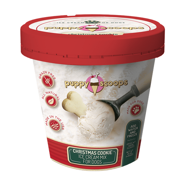 Puppy Scoops Christmas Cookie Ice Cream Mix Dog Treats