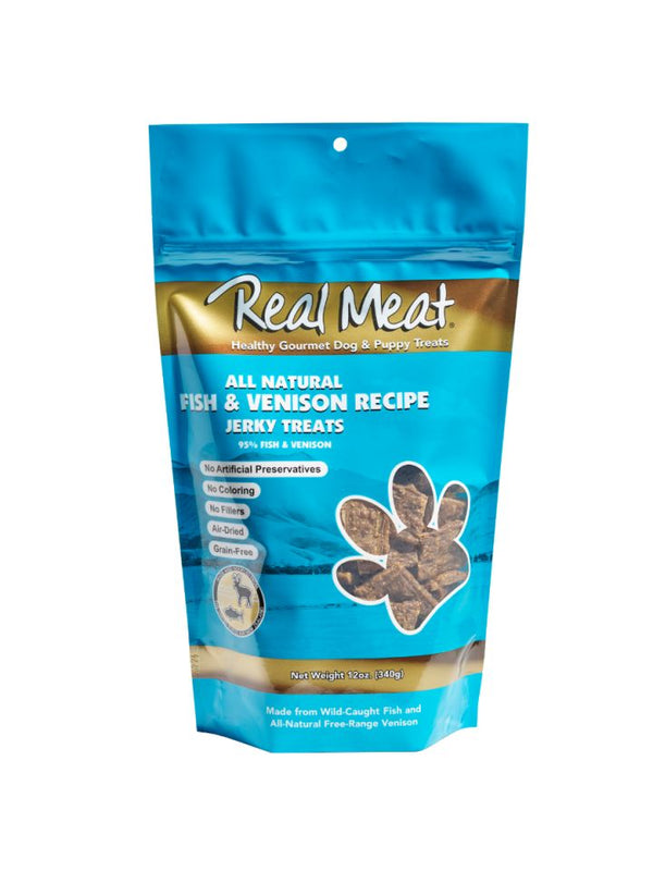 Real Meat All-Natural Fish & Venison Jerky Dog Treats