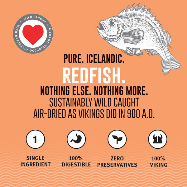 Icelandic Redfish Skin Rolls Dog Treat