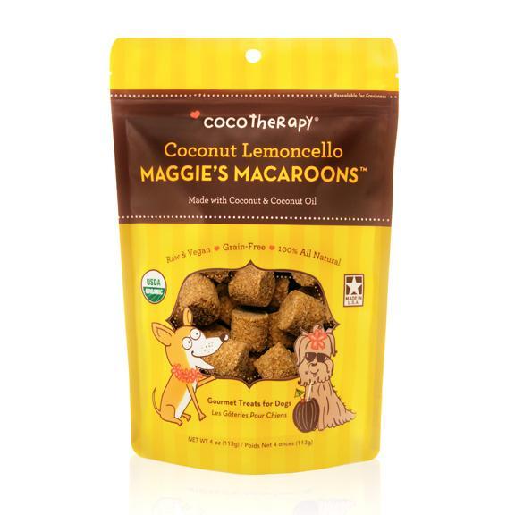 CocoTherapy Maggie's Macaroons Coconut Lemoncello Dog Treats
