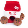 Zippy Paws Holiday Burrow Santa's Milk And Cookies Dog Toy