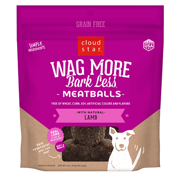 Cloud Star Wag More Bark Less Lamb Meatballs Dog Treats