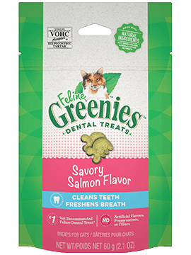 Greenies Dental Treats Savory Salmon Flavor Cat Treats