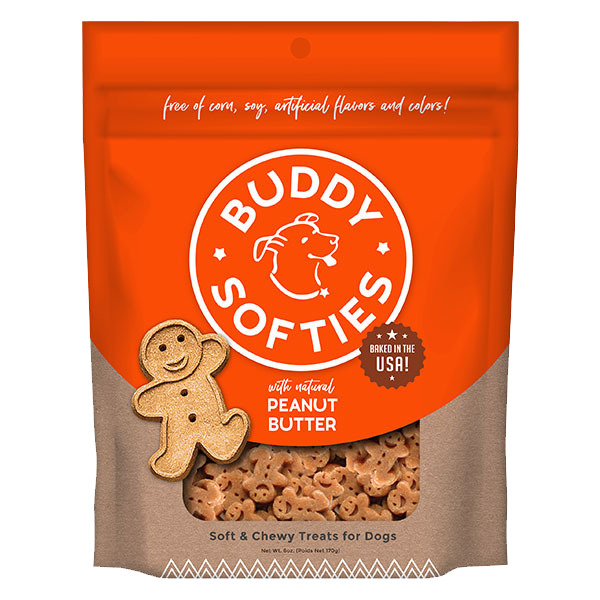 Buddy Biscuits Whole Grain Soft & Chewy Peanut Butter Dog Treats