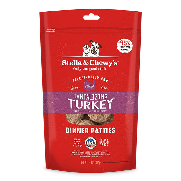 Stella & Chewy's Tantalizing Turkey Freeze-Dried Raw Dinner Patties Dog Food