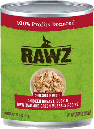 Rawz Chicken Breast, Duck and New Zealand Green Mussels Recipe Cat Food