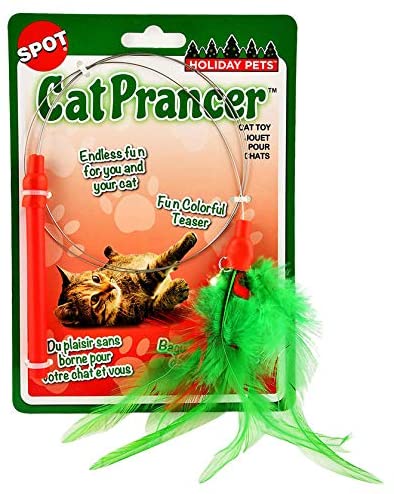 Holiday Cat Prancer Teaser Wand Cat Toy