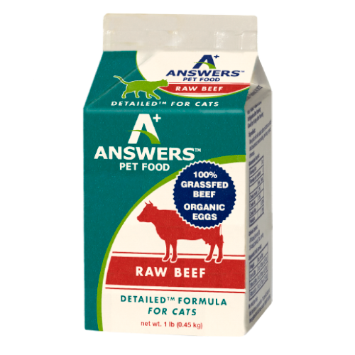 Answers Detailed Formula Beef Raw Cat Food