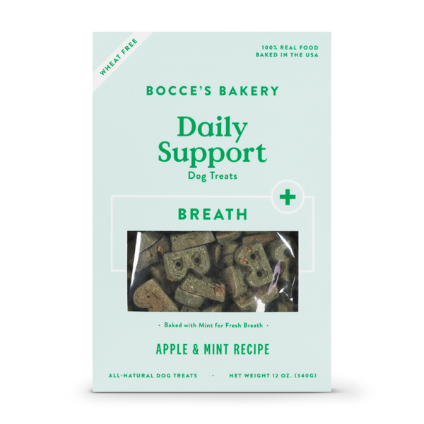 Bocce's Bakery Breath Biscuits Apple & Mint Dog Treats
