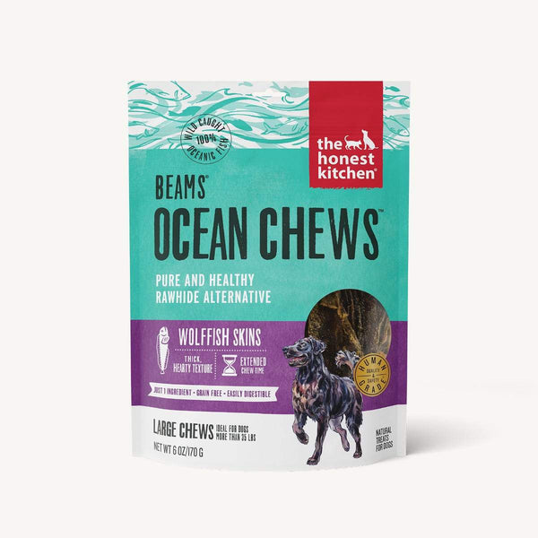 The Honest Kitchen Beams Ocean Chews Wolffish Skins Dog Treats