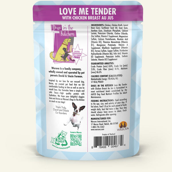 Weruva Dogs in the Kitchen, Love Me Tender with Chicken Breast Au Jus Dog Food