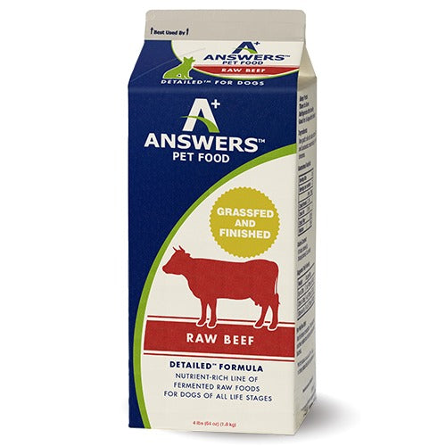 Answers Detailed Formula Beef Raw Dog Food