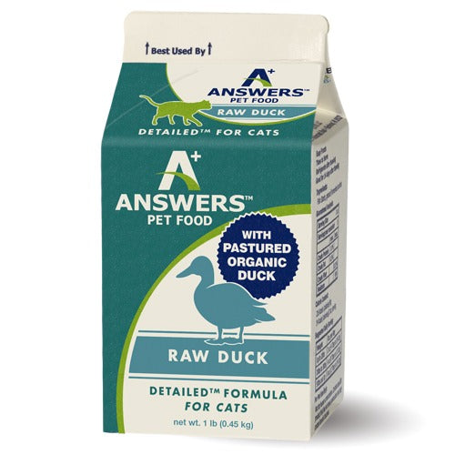 Answers Detailed Formula Duck Raw Cat Food