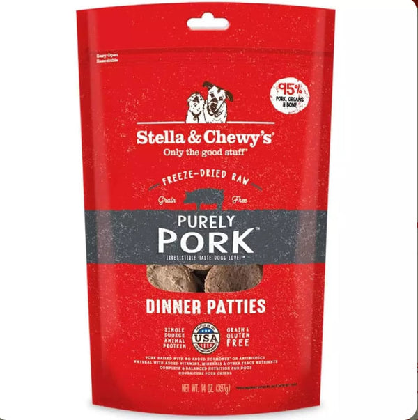 Stella & Chewy's Purely Pork Freeze-Dried Raw Dinner Patties Dog Food