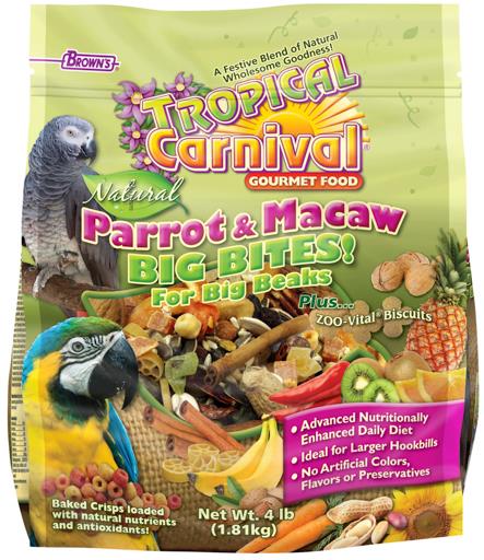Tropical Carnival Parrot & Macaw Big Bites! Bird Food