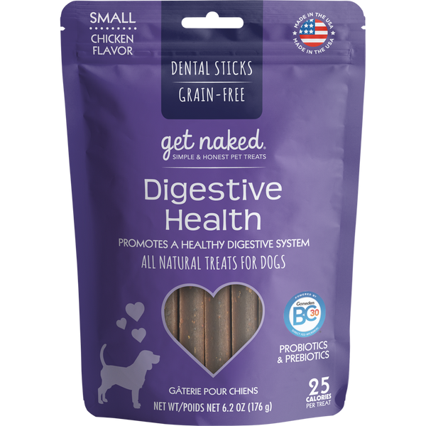 Get Naked Dental Sticks Digestive Health Dog Treats