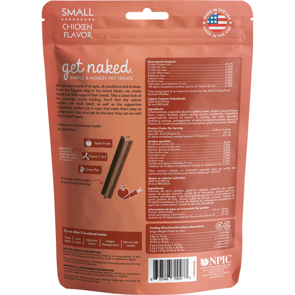 Get Naked Dental Sticks Super Antioxidant Dog Treats