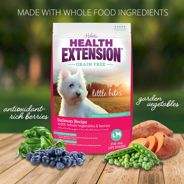 Health Extension Grain Free Salmon Little Bites Recipe Dog Food
