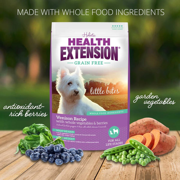 Health Extension Grain Free Venison Little Bites Recipe Dog Food