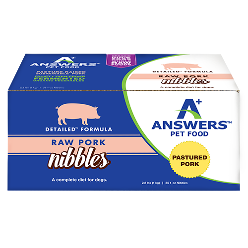 Answers Detailed Formula Pork Raw Dog Food