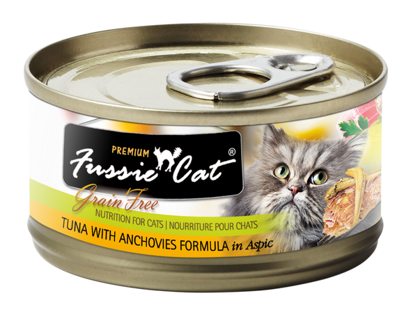 Fussie Cat Tuna With Anchovies Formula In Aspic Canned Cat Food