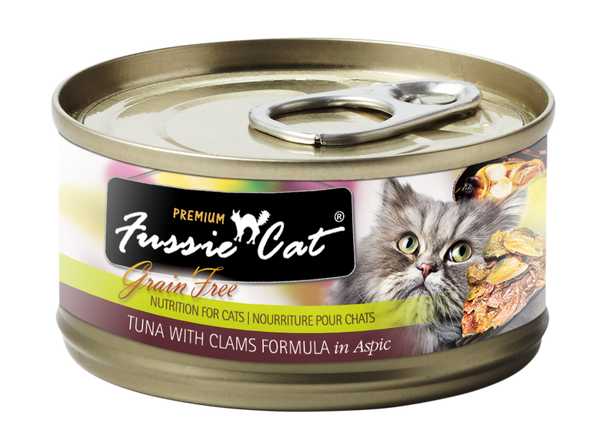 Fussie Cat Tuna With Clams Formula In Aspic Canned Cat Food