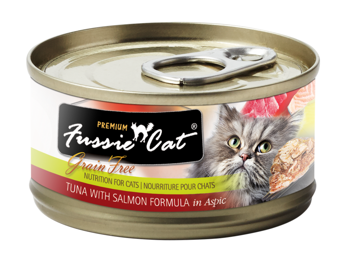 Fussie Cat Tuna With Salmon Formula In Aspic Canned Cat Food