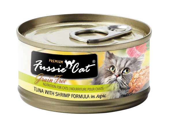 Fussie Cat Tuna With Shrimp Formula In Aspic Canned Cat Food