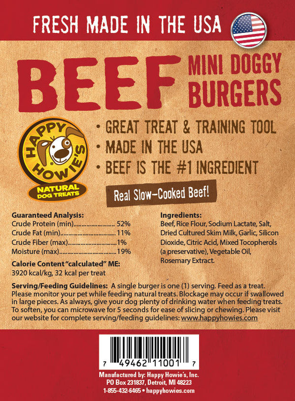 Happy Howie's Beef Burger Dog Treats