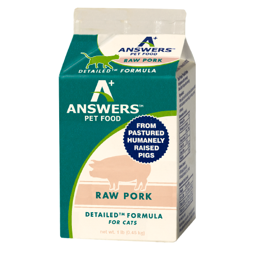 Answers Detailed Formula Pork Raw Cat Food