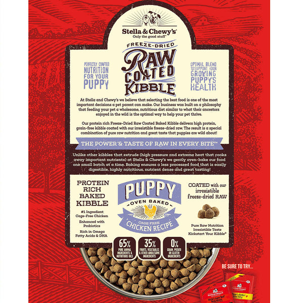 Stella & Chewy's Raw Coated Cage-Free Chicken Dog Food For Puppies