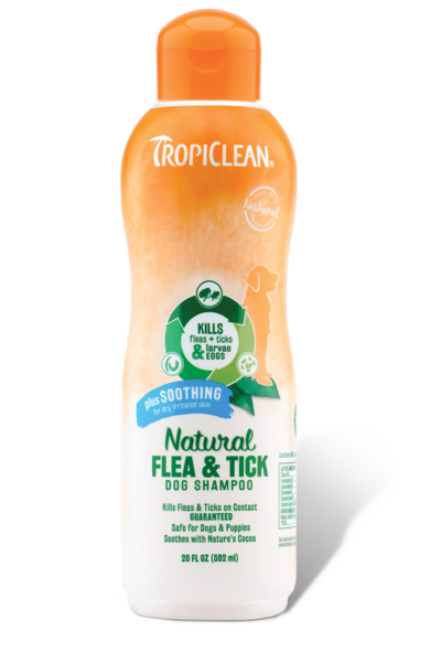 Tropiclean Natural Flea & Tick Soothing Dog Shampoo