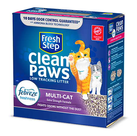 Fresh Step Clean Paws Multi Cat Scented With Febreze Litter Pet