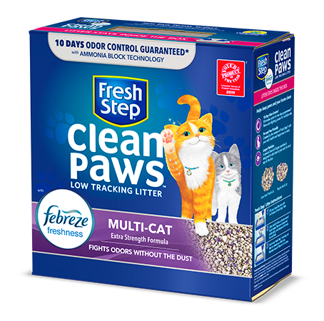 Fresh Step Clean Paws Multi Cat Scented With Febreze Litter