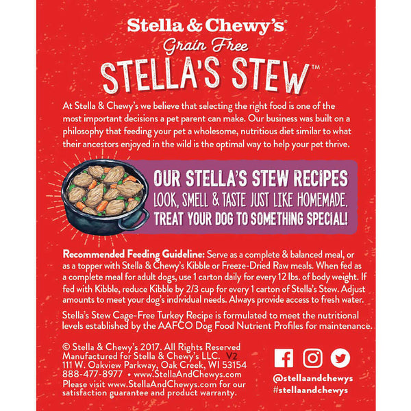 Stella & Chewy's Cage-Free Turkey Stew Dog Food