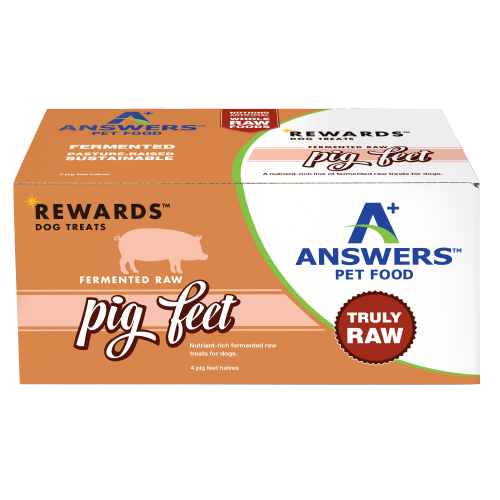 Answers Rewards Fermented Pig Feet Raw Dog Treats