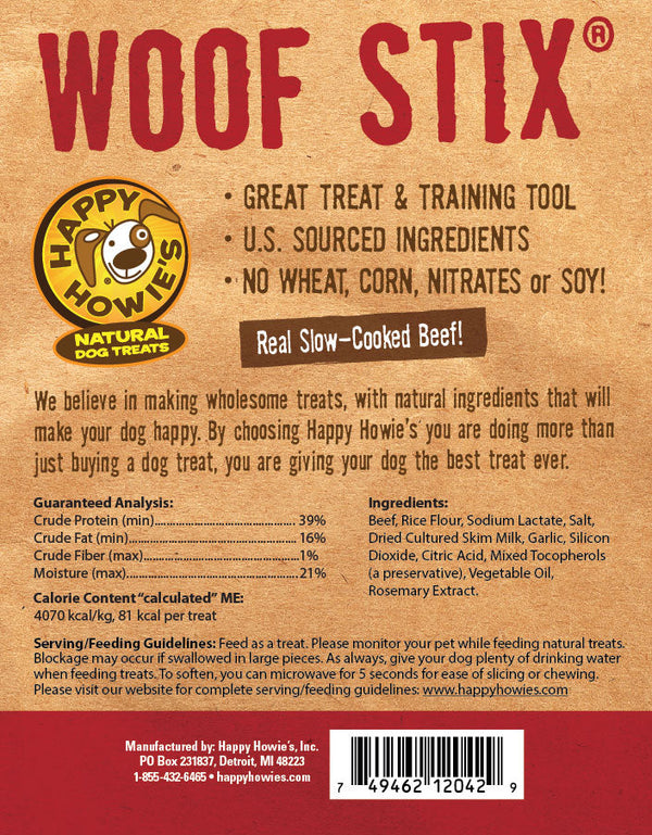 Happy Howie's Beef Woof Stix Dog Treat